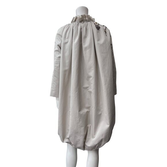 $3800 NWD Moncler Ivory Beaded Embellished Floral Full Zip Jacket size 1/S/M - Picture 7 of 15